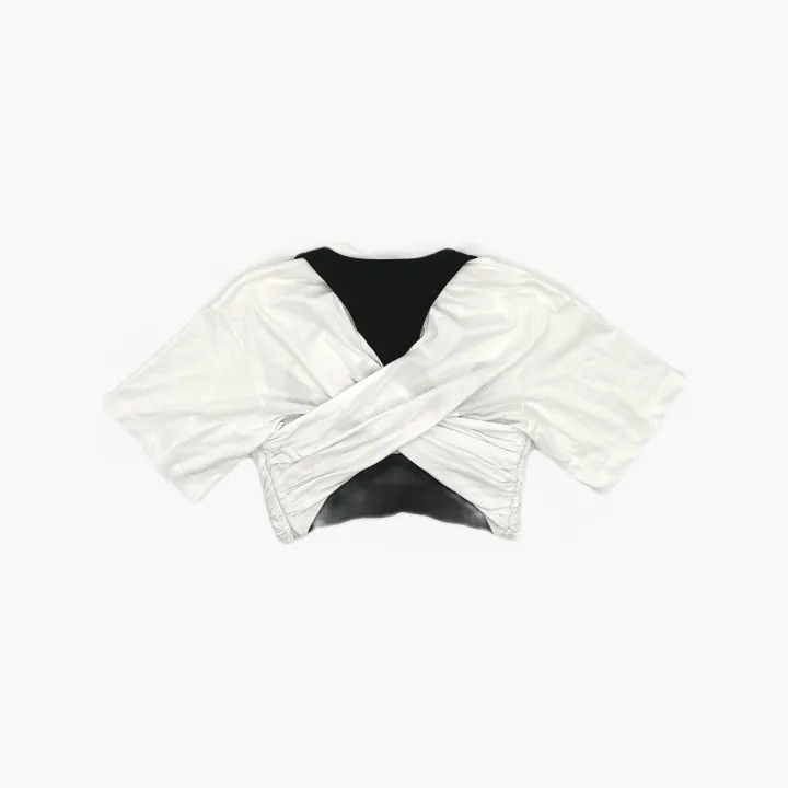 Alexander Wang Alexander Wang SS21 Cropped Twist Letter Tee 0079 Size L / US 10 / IT 46 - 3 Thumbnail