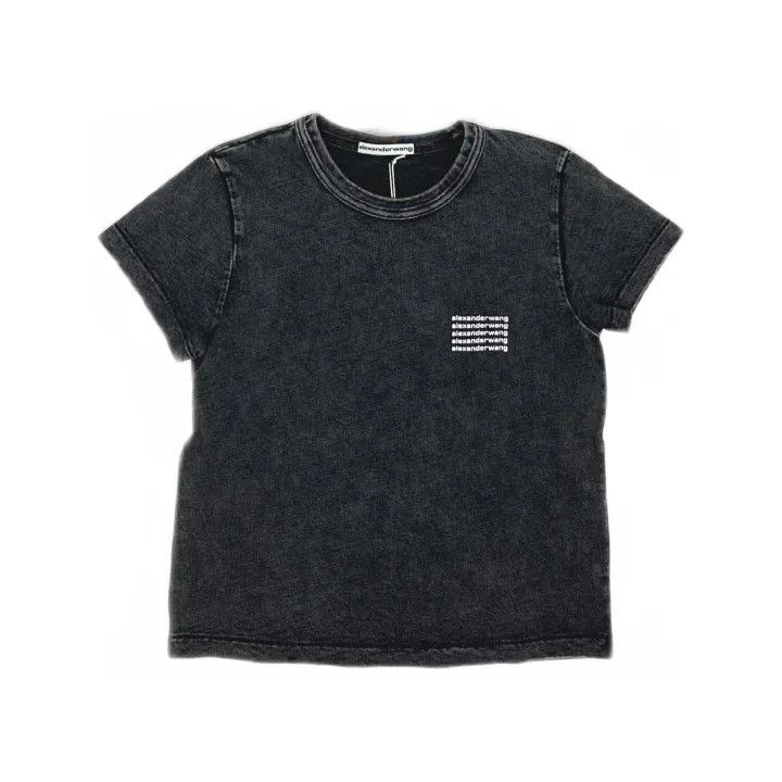 Alexander Wang Alexander Wang Black Logo Print Short Sleeve T-Shirt 0079 Size XS / US 0-2 / IT 36-38 - 2 Thumbnail