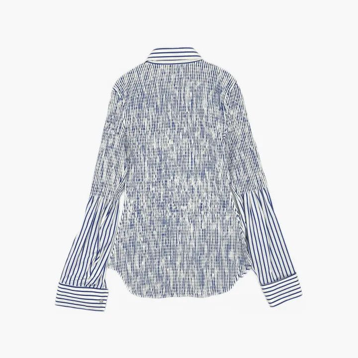 Alexander Wang Alexander Wang Blue Striped Long Sleeve Shirt 0079 Size S / US 4 / IT 40 - 3 Thumbnail