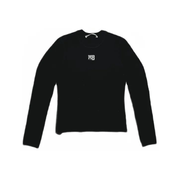 Alexander Wang Alexander Wang Black Long Sleeve T-shirt for Women 0079 Size S / US 4 / IT 40 - 2 Thumbnail