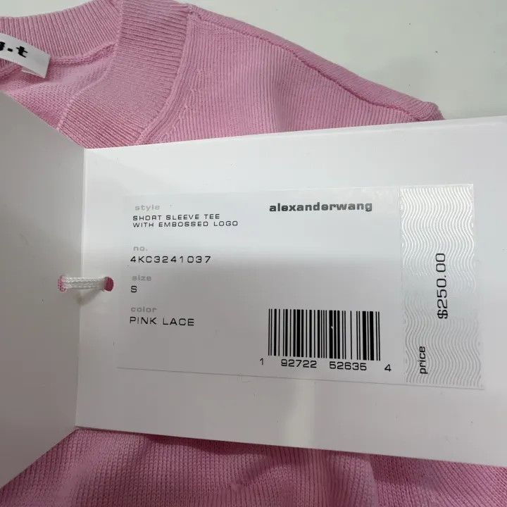 Alexander Wang Alexander Wang Pink Short Sleeve Logo T-Shirt 0079 Size S / US 4 / IT 40 - 4 Thumbnail