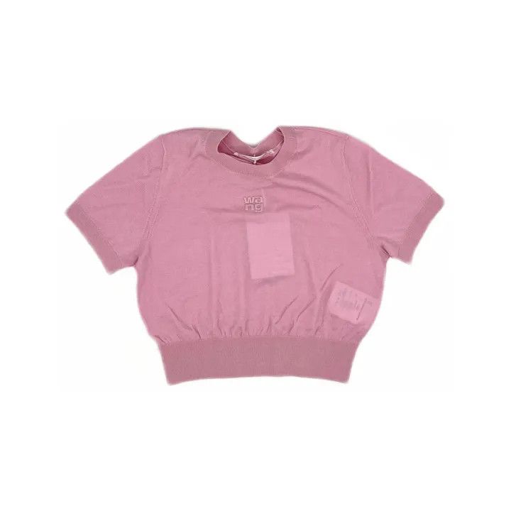 Alexander Wang Alexander Wang Pink Short Sleeve Logo T-Shirt 0079 Size S / US 4 / IT 40 - 2 Thumbnail