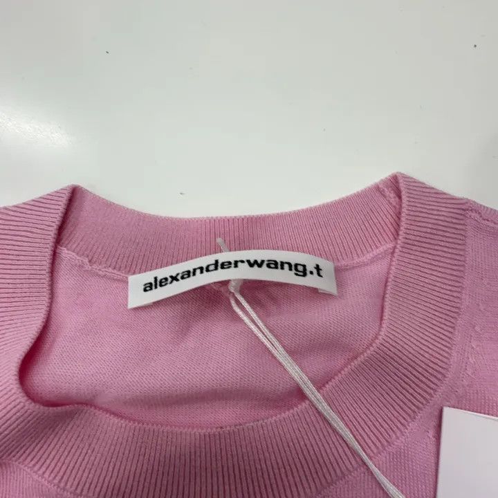 Alexander Wang Alexander Wang Pink Short Sleeve Logo T-Shirt 0079 Size S / US 4 / IT 40 - 5 Thumbnail