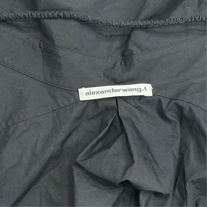 Alexander Wang Alexander Wang Black Off-Shoulder Button-Up Dress 0079 Size S / US 4 / IT 40 - 4 Thumbnail