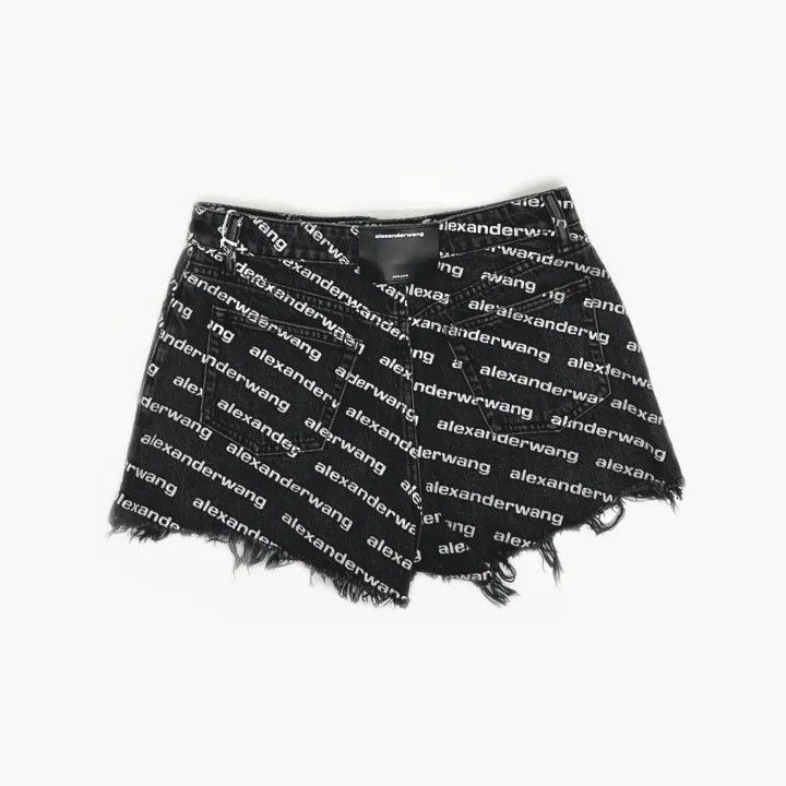 Alexander Wang Alexander Wang Logo Design Black Shorts 0079 Size 28" / US 6 / IT 42 - 3 Thumbnail