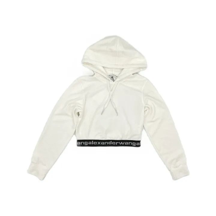 Alexander Wang Alexander Wang Logo Hoodie with Drawstring 0079 Size S / US 4 / IT 40 - 2 Thumbnail