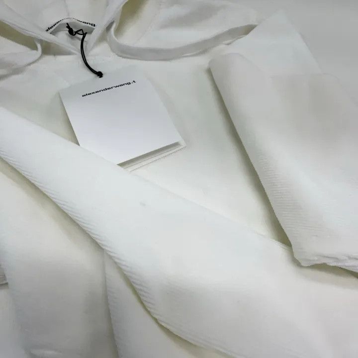 Alexander Wang Alexander Wang Logo Hooded Cropped Sweatshirt 0079 Size XS / US 0-2 / IT 36-38 - 7 Thumbnail