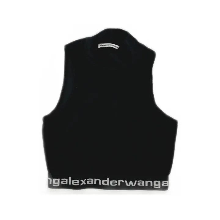 Alexander Wang Alexander Wang Black Corduroy Sleeveless Top 0079 Size S / US 4 / IT 40 - 2 Thumbnail