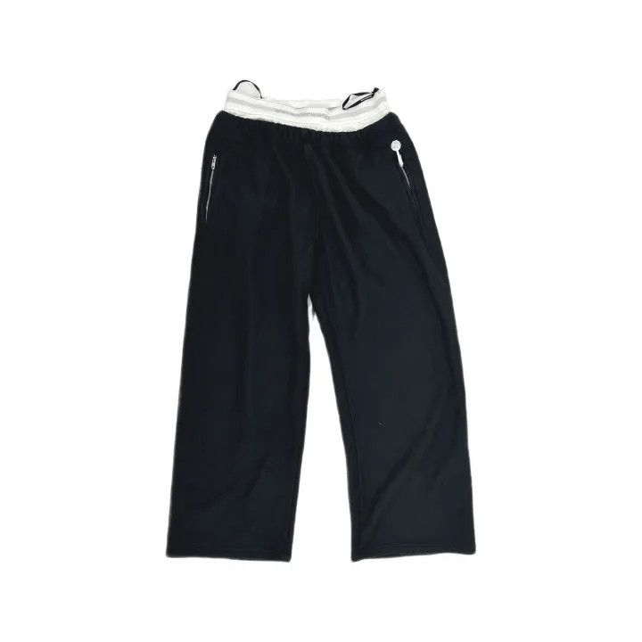 Alexander Wang Alexander Wang Black Wide Leg Sweatpants with Logo 0079 Size 30" / US 8 / IT 44 - 2 Thumbnail