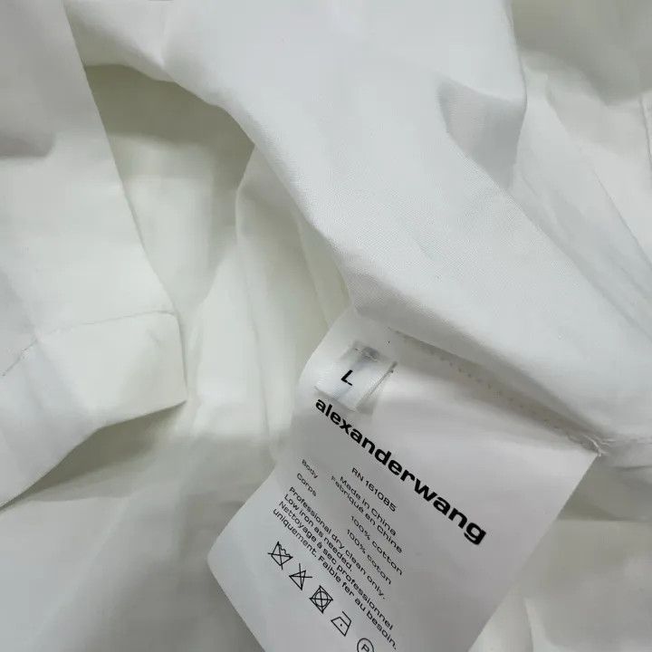 Alexander Wang Alexander Wang White Button-Up Long Sleeve Shirt 0079 Size L / US 10 / IT 46 - 4 Thumbnail