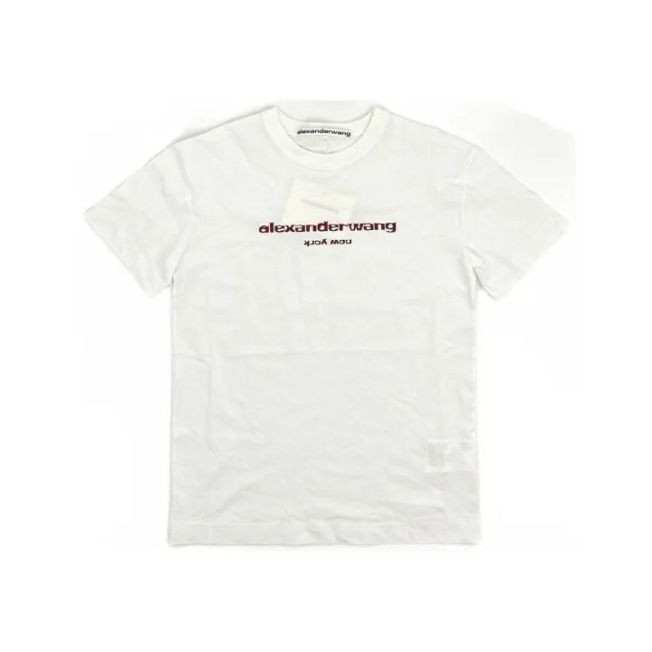 Alexander Wang Alexander Wang Cotton Logo Print T-shirt for Women 0079 Size XXS / US 00 / IT 34 - 2 Thumbnail