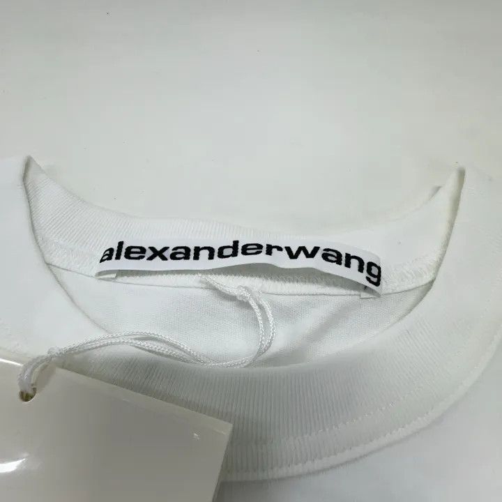 Alexander Wang Alexander Wang Cotton Logo Print T-shirt for Women 0079 Size XXS / US 00 / IT 34 - 4 Thumbnail