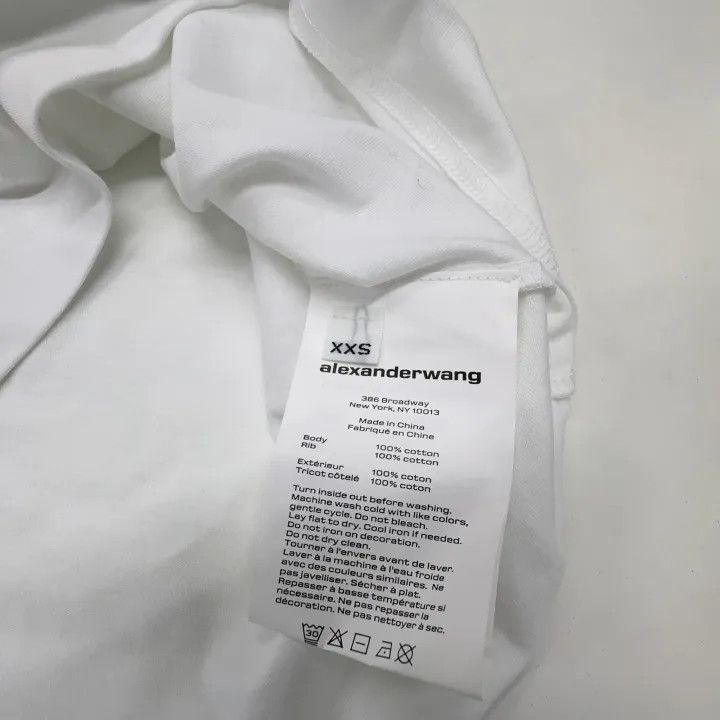 Alexander Wang Alexander Wang Cotton Logo Print T-shirt for Women 0079 Size XXS / US 00 / IT 34 - 6 Thumbnail