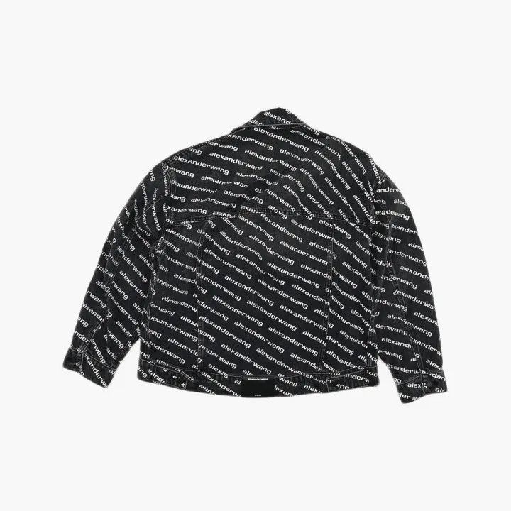 Alexander Wang Alexander Wang FW20 Logo Print Motorcycle Denim Jacket 0079 Size M / US 6-8 / IT 42-44 - 3 Thumbnail