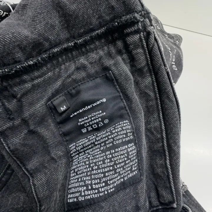 Alexander Wang Alexander Wang FW20 Logo Print Motorcycle Denim Jacket 0079 Size M / US 6-8 / IT 42-44 - 4 Thumbnail
