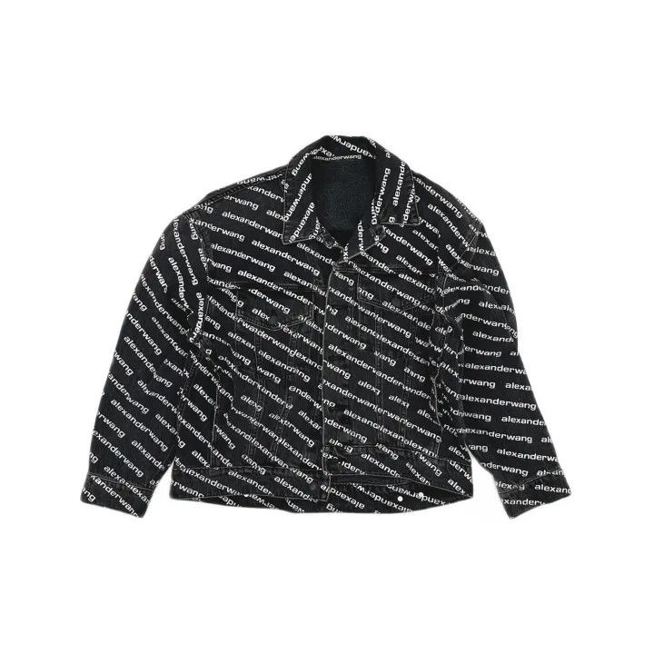 Alexander Wang Alexander Wang FW20 Logo Print Motorcycle Denim Jacket 0079 Size M / US 6-8 / IT 42-44 - 2 Thumbnail