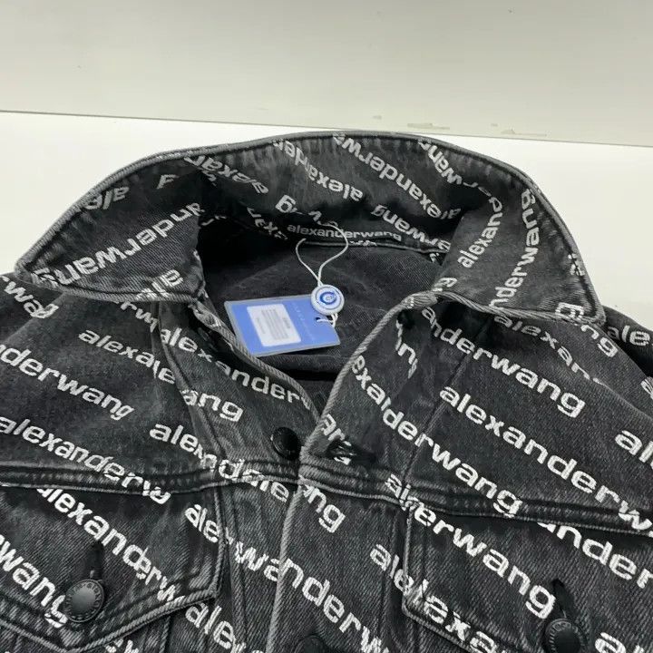 Alexander Wang Alexander Wang FW20 Logo Printed Denim Jacket 0079 Size XS / US 0-2 / IT 36-38 - 6 Thumbnail