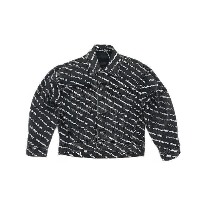 Alexander Wang Alexander Wang FW20 Logo Printed Denim Jacket 0079 Size XS / US 0-2 / IT 36-38 - 2 Thumbnail