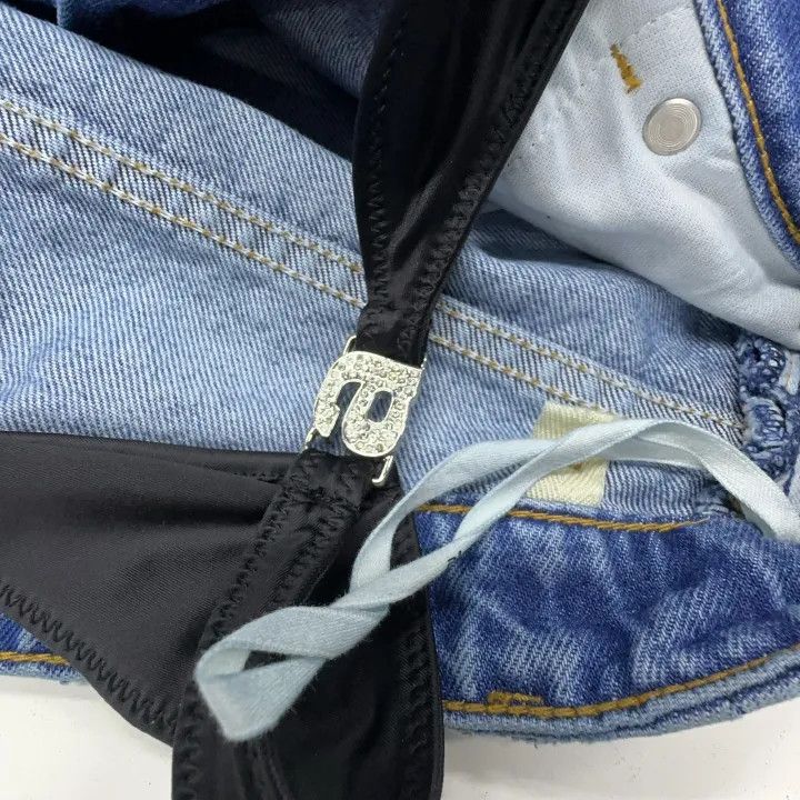 Alexander Wang Alexander Wang Asymmetrical Flare Bikini Layered Jeans 0079 Size 25" / US 0 / IT 36 - 7 Thumbnail