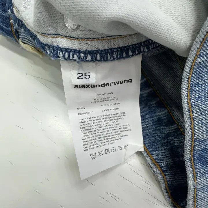 Alexander Wang Alexander Wang Denim High-Waisted Straight Leg Jeans 0079 Size 25" / US 0 / IT 36 - 4 Thumbnail