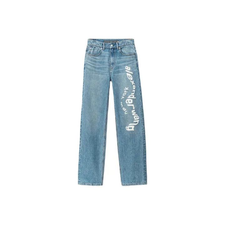 Alexander Wang Alexander Wang Denim High-Waisted Straight Leg Jeans 0079 Size 25" / US 0 / IT 36 - 2 Thumbnail
