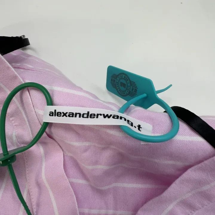 Alexander Wang Alexander Wang Striped Off-Shoulder Long Sleeve Shirt 0079 Size S / US 4 / IT 40 - 2 Thumbnail