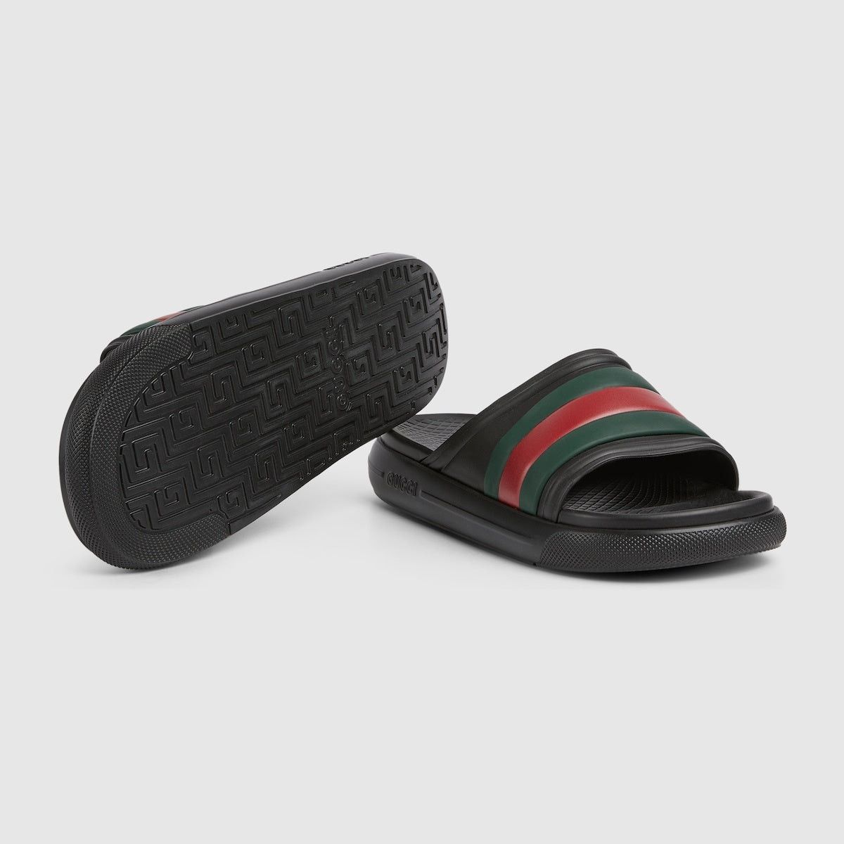 Gucci Gucci Web Rubber Slide Sandals SIZE 11 Size ONE SIZE - 3 Thumbnail