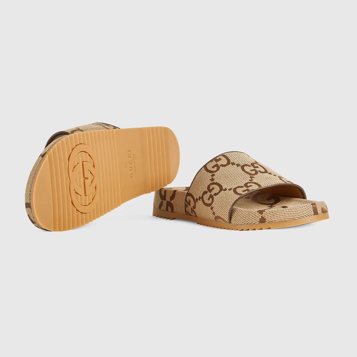 Gucci Gucci Maxi GG Canvas Slide Sandals SIZE 14 Size ONE SIZE - 4 Thumbnail