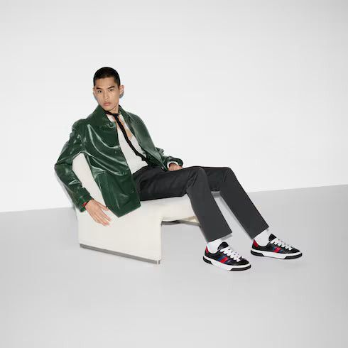 Gucci Gucci Ace Web Trainer Sneakers SIZE 10.5 Size ONE SIZE - 4 Thumbnail