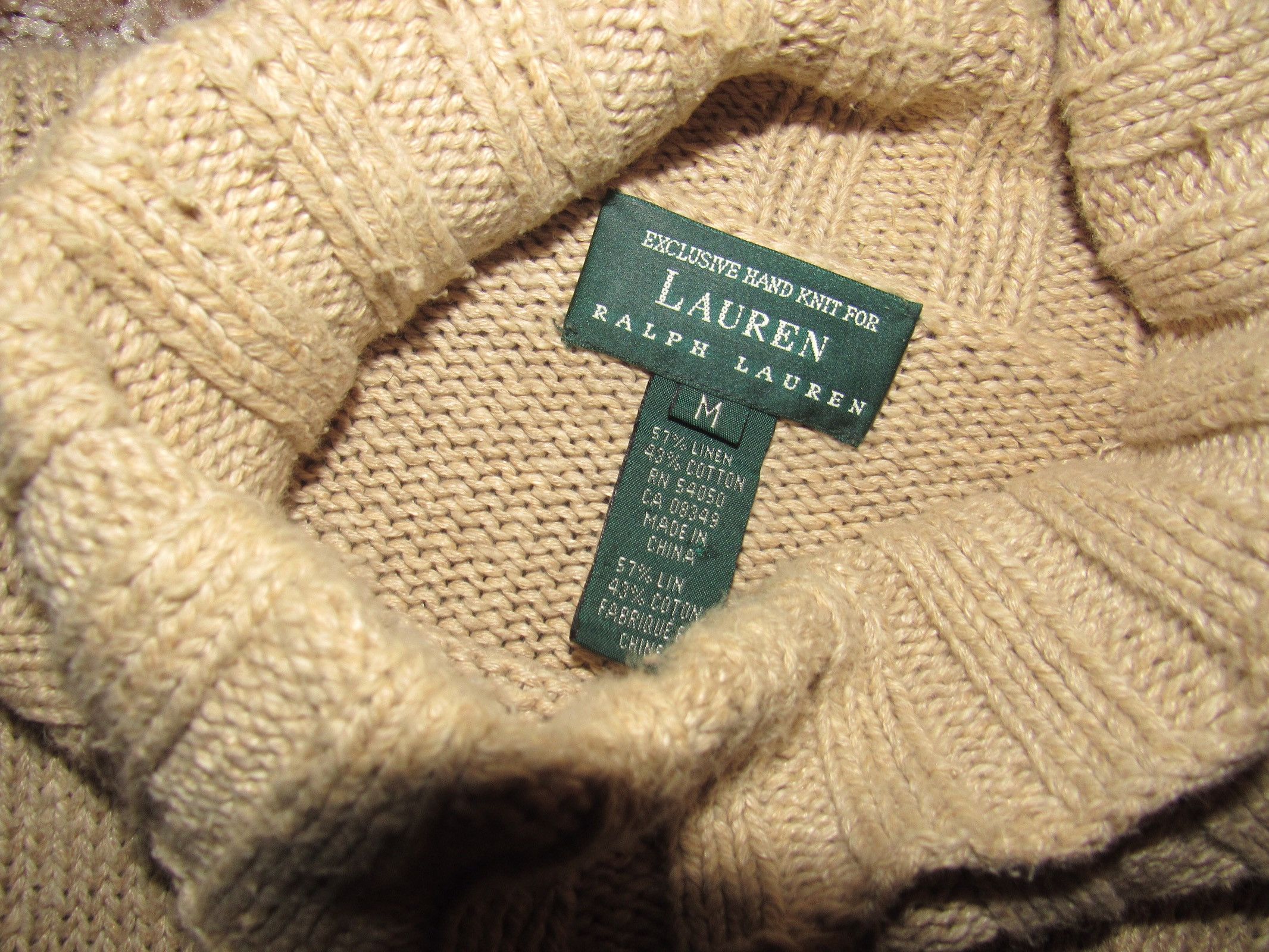 Ralph Lauren store Hand Knit Horse Turtleneck Exclusive Sweater