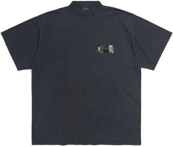 Balenciaga Gaffer T-Shirt Oversized Large Fit in Black Unisex Size US M / EU 48-50 / 2 - 2 Thumbnail