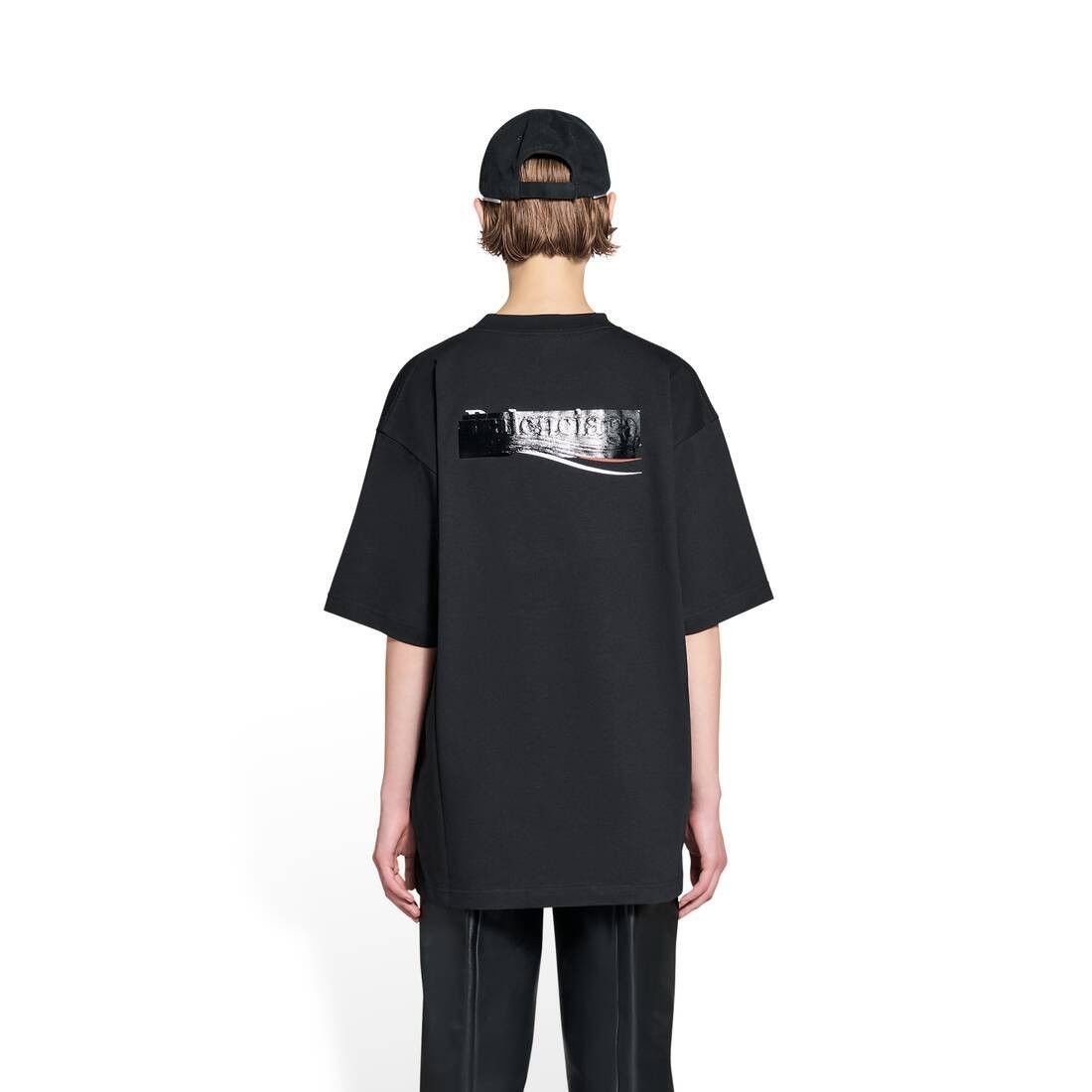 Balenciaga Gaffer T-Shirt Oversized Large Fit in Black Unisex Size US L / EU 52-54 / 3 - 3 Thumbnail