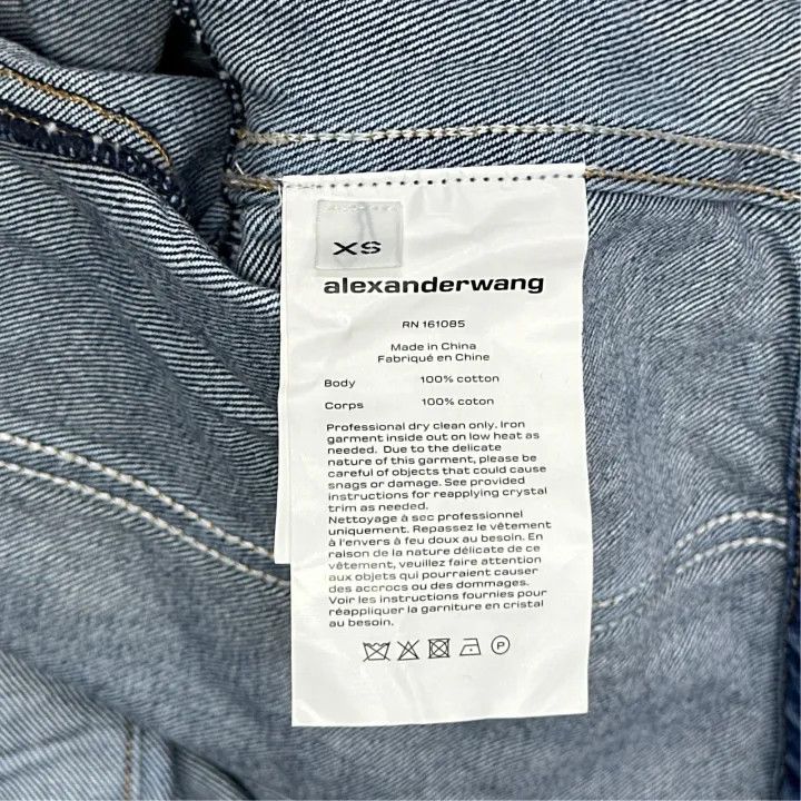Alexander Wang Alexander Wang Cropped Long Sleeve Denim Jacket 0079 Size XS / US 0-2 / IT 36-38 - 4 Thumbnail