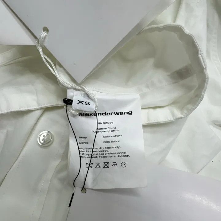 Alexander Wang Alexander Wang White Short Sleeve Shirt 0079 Size XS / US 0-2 / IT 36-38 - 6 Thumbnail