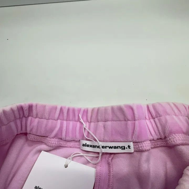 Alexander Wang Alexander Wang Pink Velvet Drawstring Sports Pants 0079 Size 22" - 4 Thumbnail