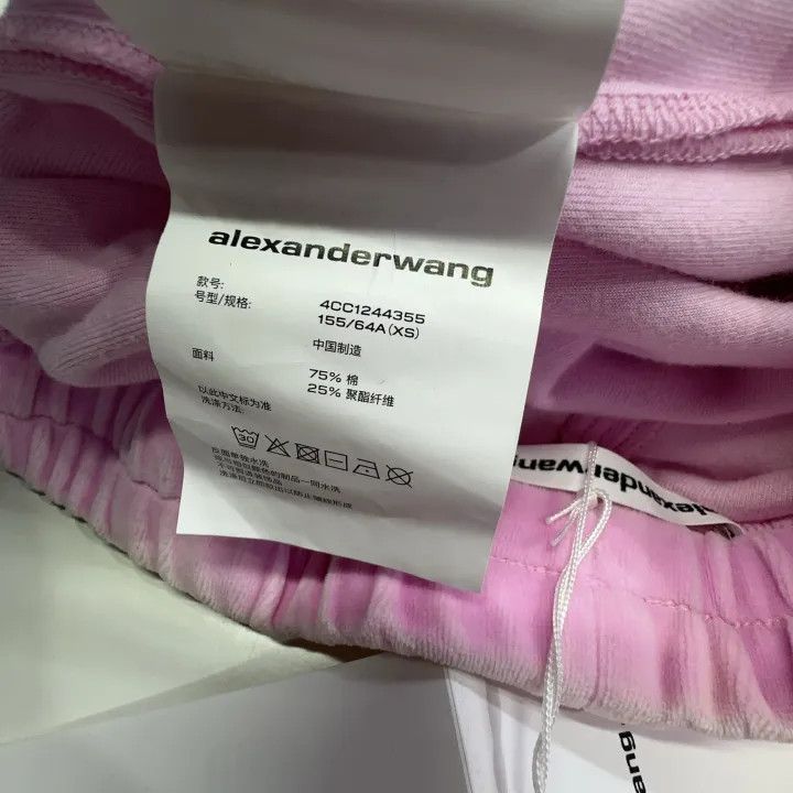 Alexander Wang Alexander Wang Pink Velvet Drawstring Sports Pants 0079 Size 22" - 7 Thumbnail
