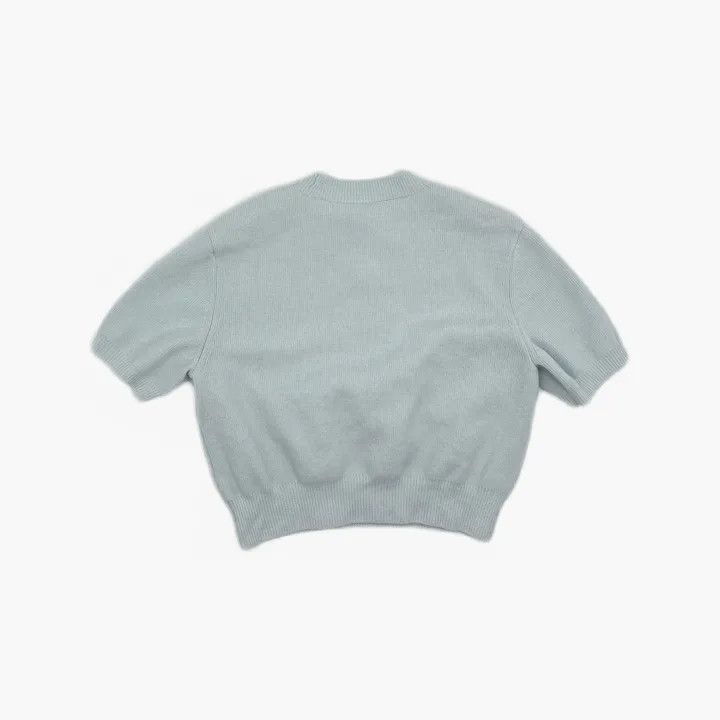 Alexander Wang Alexander Wang Blue Embossed Logo Knit T-Shirt 0079 Size XS / US 0-2 / IT 36-38 - 3 Thumbnail