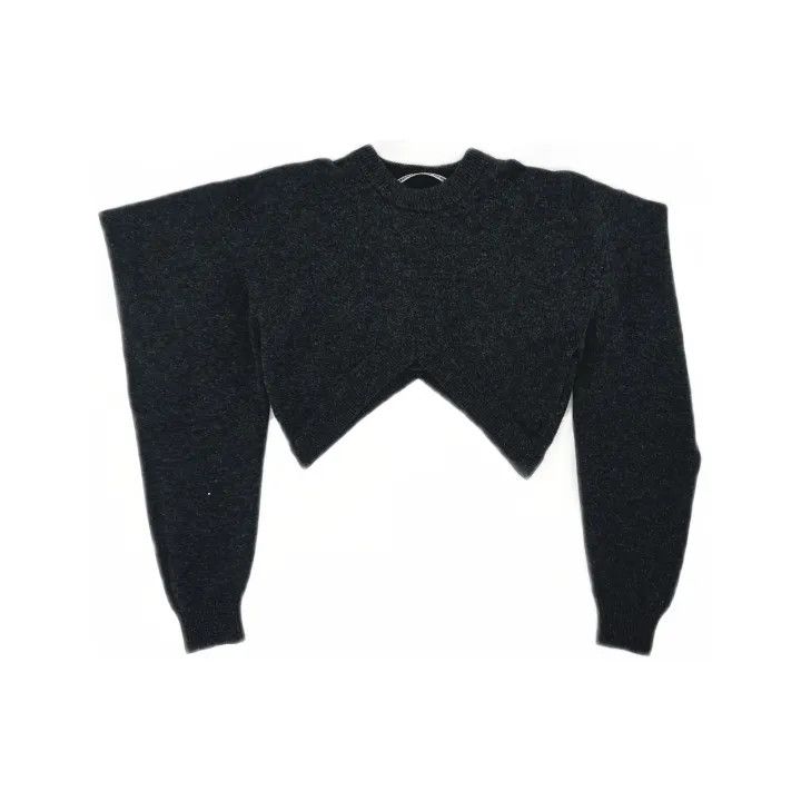 Alexander Wang Alexander Wang SS22 Black Cropped Sweater 0079 Size S / US 4 / IT 40 - 2 Thumbnail