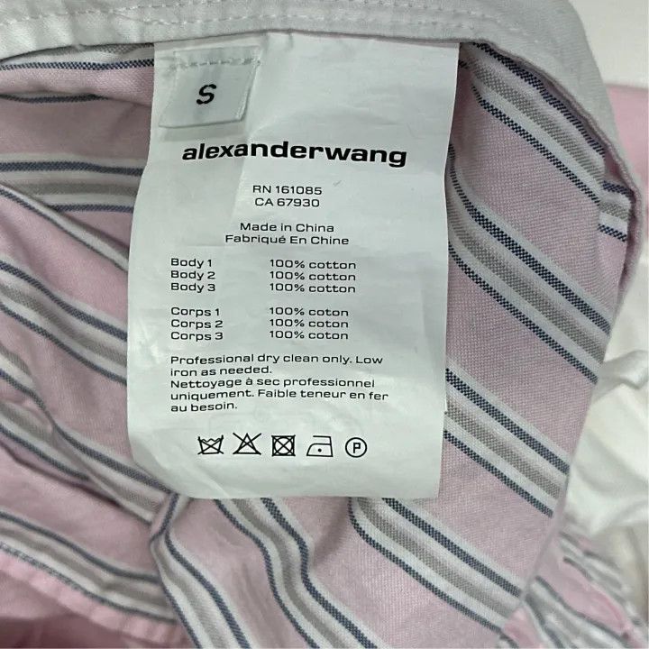 Alexander Wang Alexander Wang Pink and White Striped Casual Shorts 0079 Size 23" - 3 Thumbnail