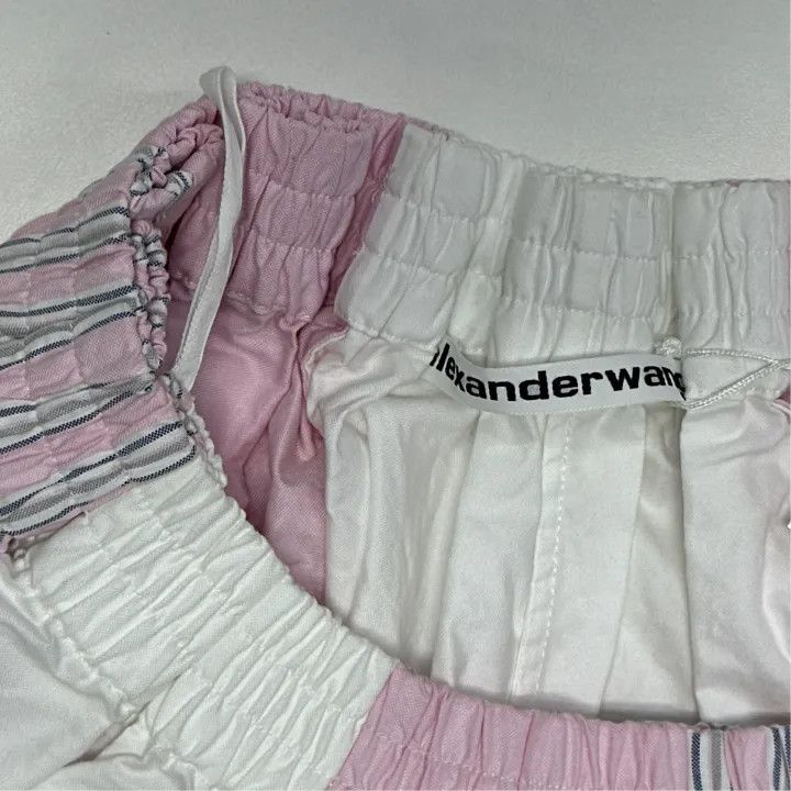 Alexander Wang Alexander Wang Pink and White Striped Casual Shorts 0079 Size 23" - 2 Thumbnail