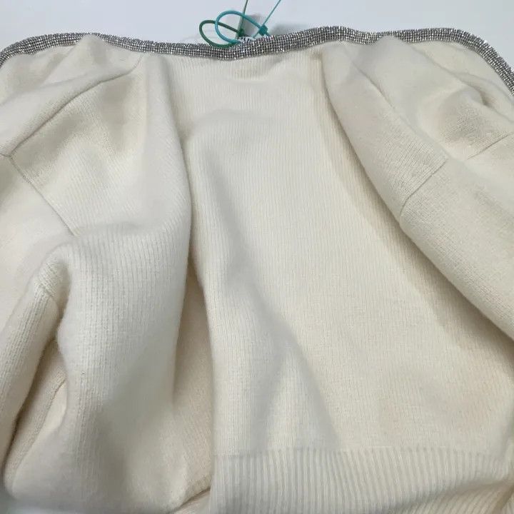 Alexander Wang Alexander Wang Crystal Front Cashmere Sweater 0079 Size L / US 10 / IT 46 - 5 Thumbnail