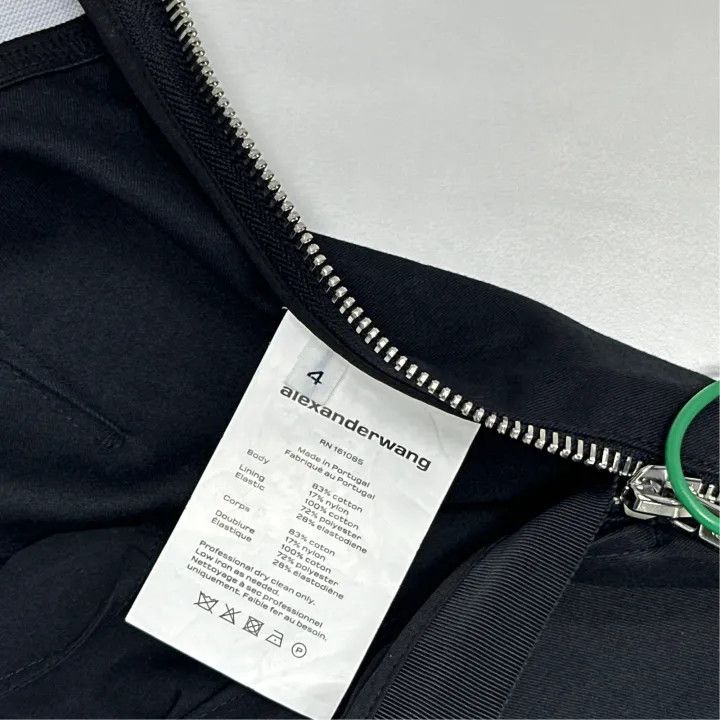 Alexander Wang Alexander Wang Logo Black Hunting Shorts for Women 0079 Size 23" - 4 Thumbnail