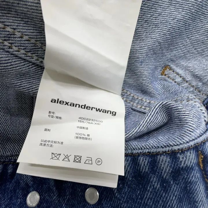 Alexander Wang Alexander Wang Denim Long Sleeve Jacket for Women 0079 Size XS / US 0-2 / IT 36-38 - 4 Thumbnail