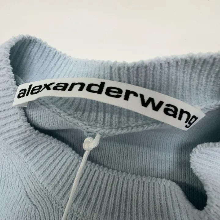 Alexander Wang Alexander Wang Blue Short Sleeve Knit T-Shirt 0079 Size S / US 4 / IT 40 - 5 Thumbnail