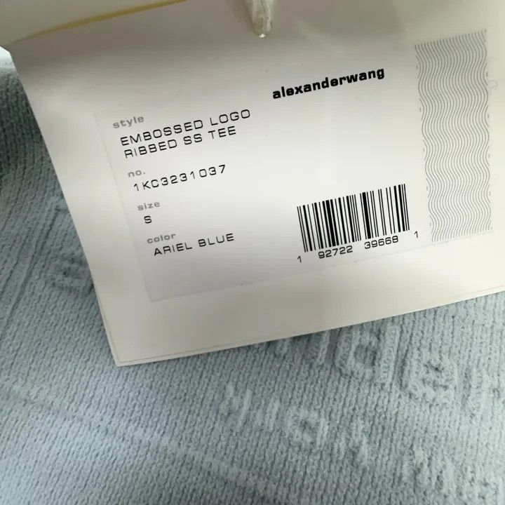 Alexander Wang Alexander Wang Blue Short Sleeve Knit T-Shirt 0079 Size S / US 4 / IT 40 - 4 Thumbnail
