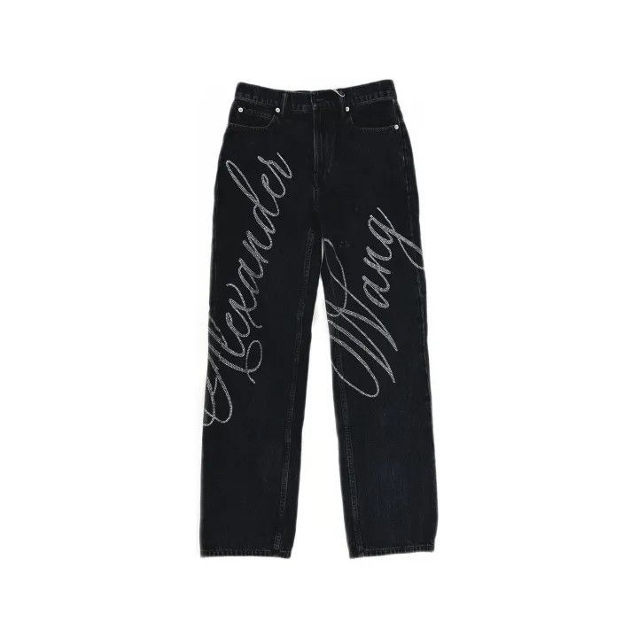 Alexander Wang Alexander Wang Crystal Logo Mid-Rise Jeans 0079 Size 26" / US 2 / IT 38 - 2 Thumbnail
