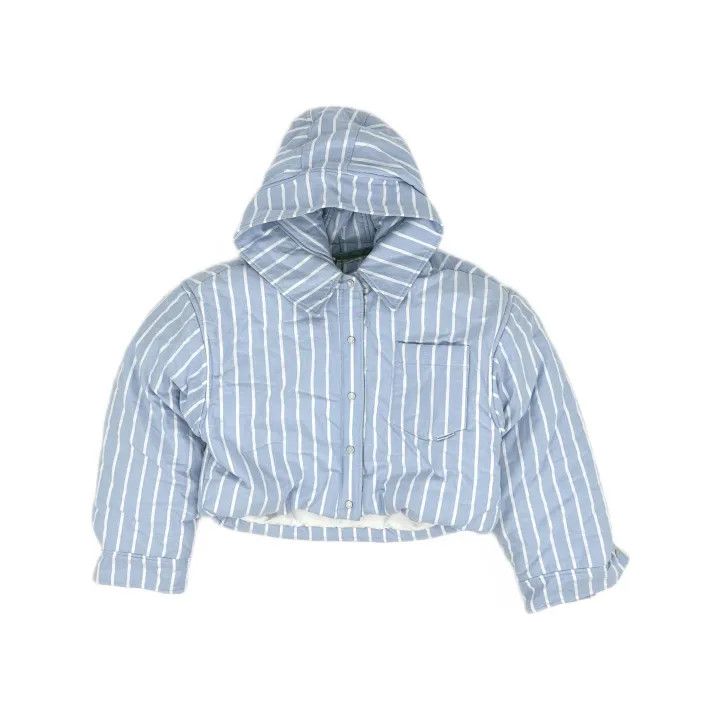 Alexander Wang Alexander Wang Blue Striped Cropped Jacket 0079 Size S / US 4 / IT 40 - 2 Thumbnail