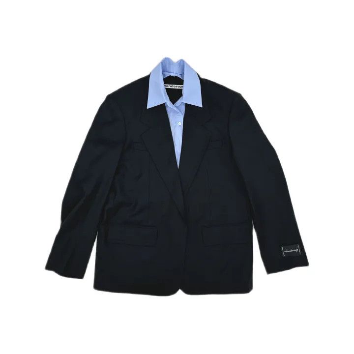 Alexander Wang Alexander Wang Black Long Sleeve Jacket with Logo 0079 Size S / US 4 / IT 40 - 2 Thumbnail