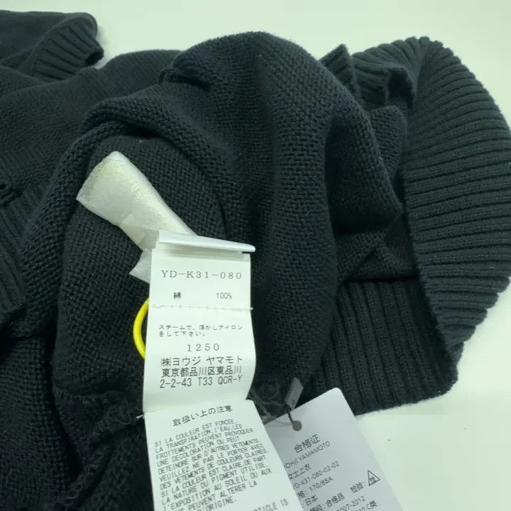 Yohji Yamamoto Yohji Yamamoto Black Knit Short Sleeve Top 0079 Size S / US 4 / IT 40 - 6 Thumbnail