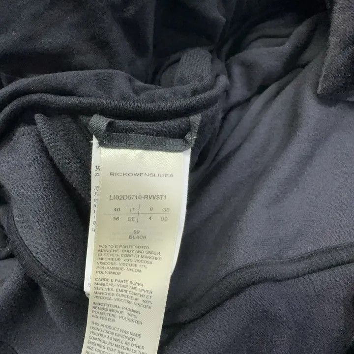 Rick Owens Rick Owens Oversized Black Long Sleeve Jacket 0079 Size S / US 4 / IT 40 - 4 Thumbnail